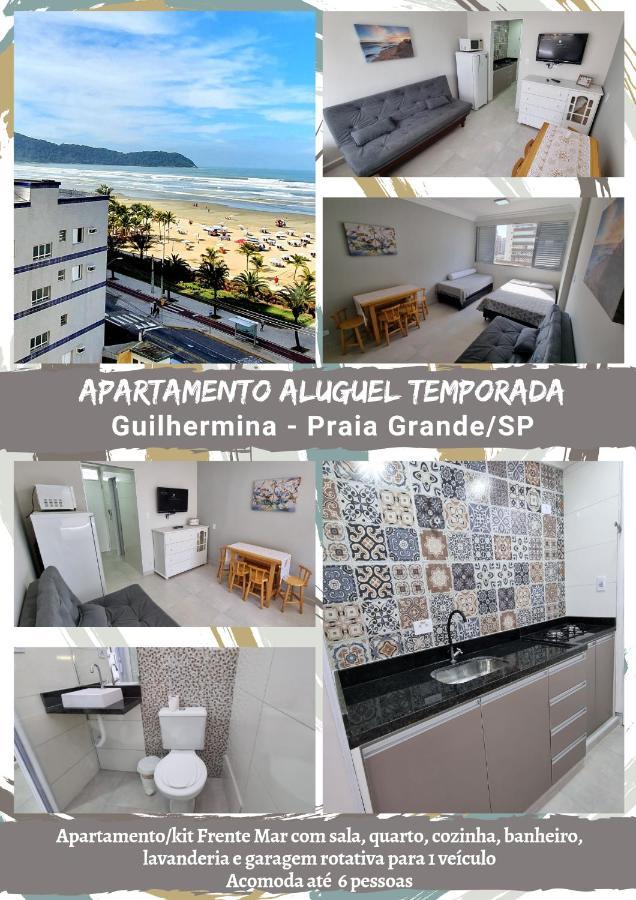Apartmán Apartamento Kit Praia Grande Na Guilhermina Frente Mar Exteriér fotografie