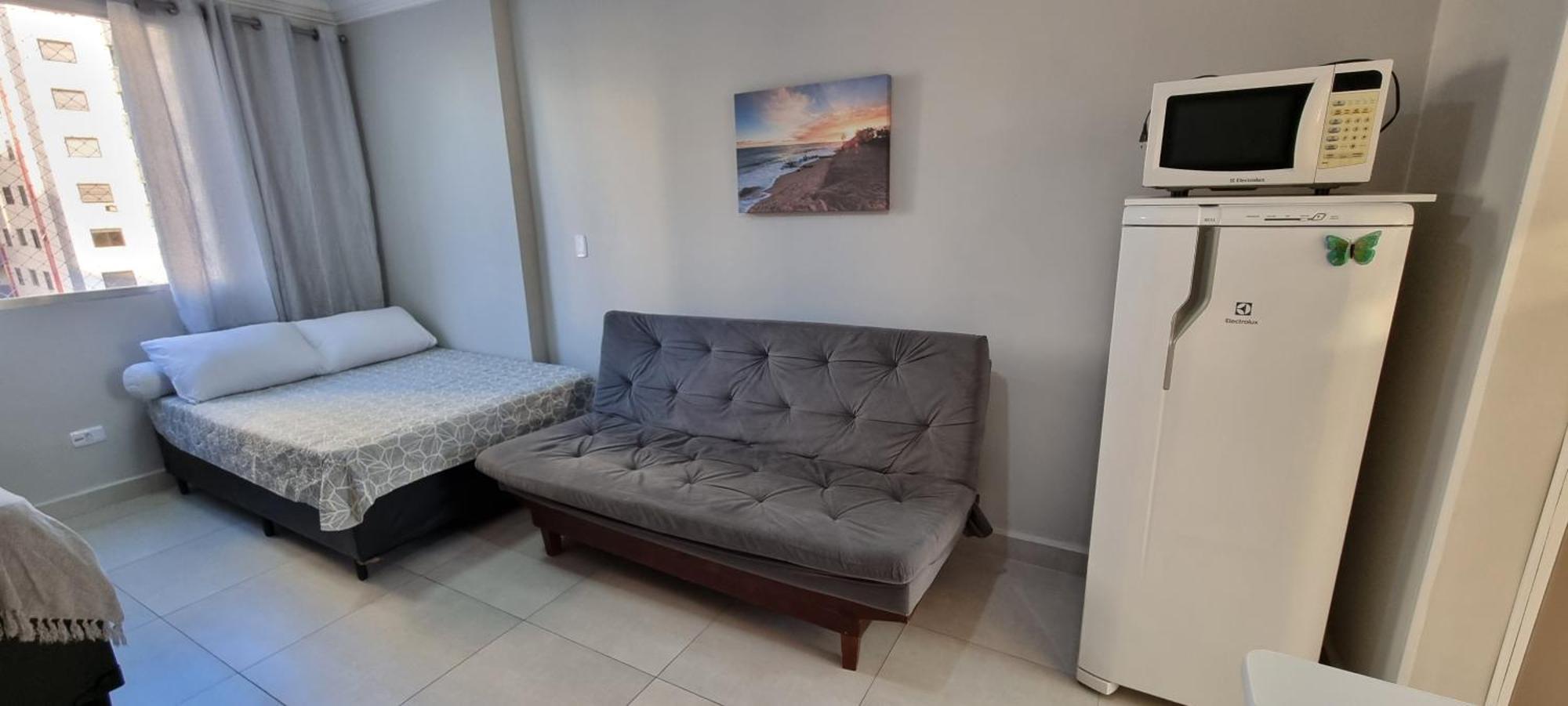 Apartmán Apartamento Kit Praia Grande Na Guilhermina Frente Mar Exteriér fotografie