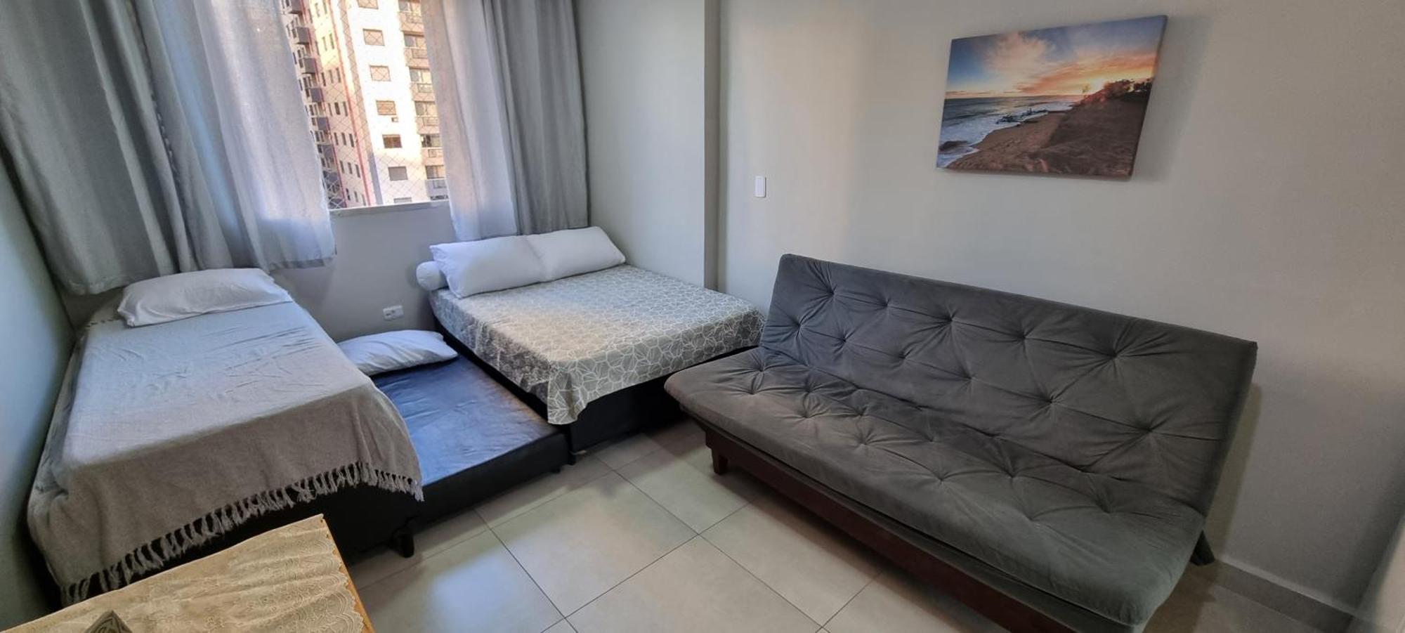 Apartmán Apartamento Kit Praia Grande Na Guilhermina Frente Mar Exteriér fotografie